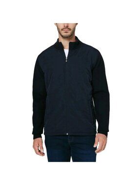 Infinity Men's L Blue Hybrid Quilted Insulated Sweater Jacket Navy M0957